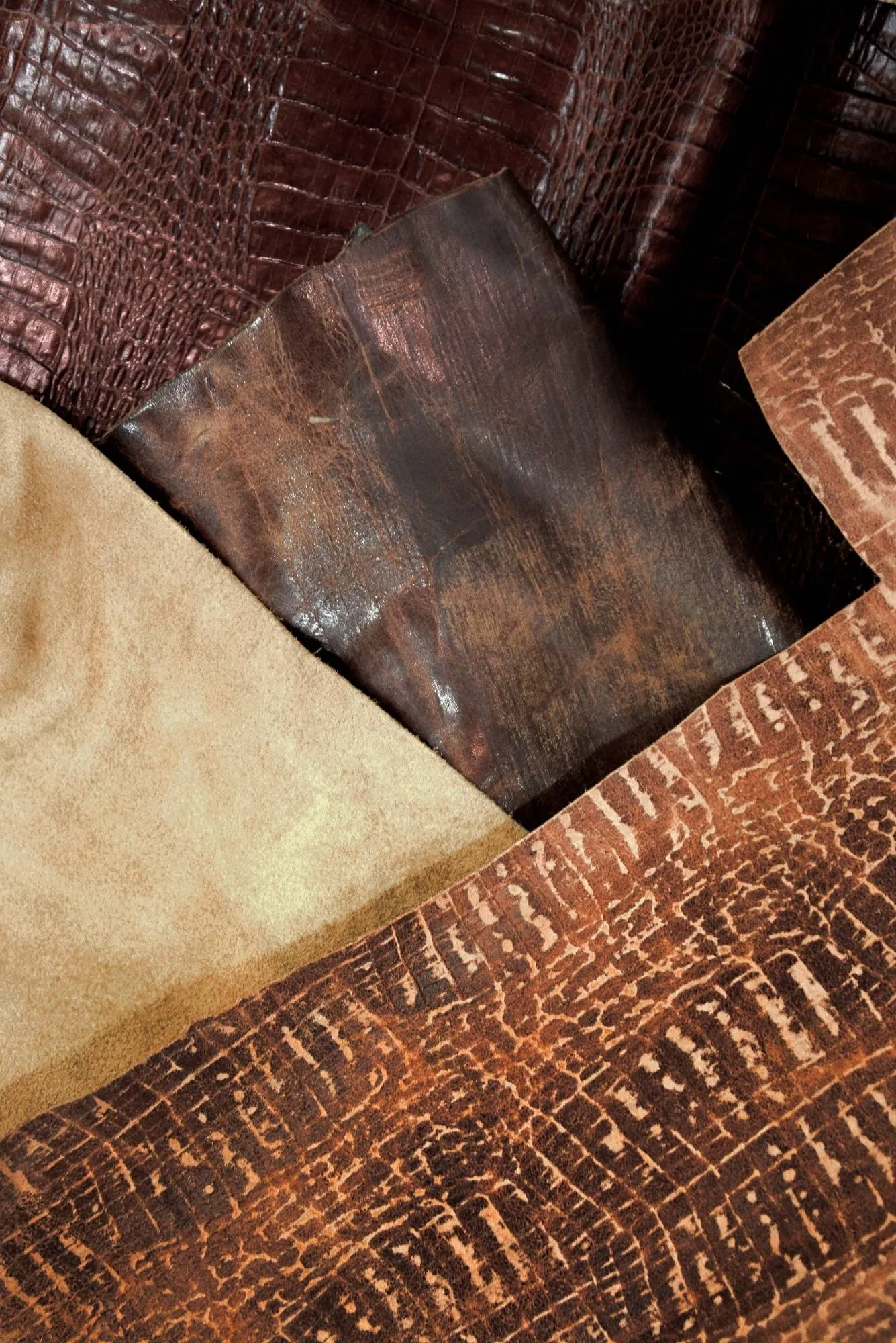 Leather hides in a range of colours and finishes