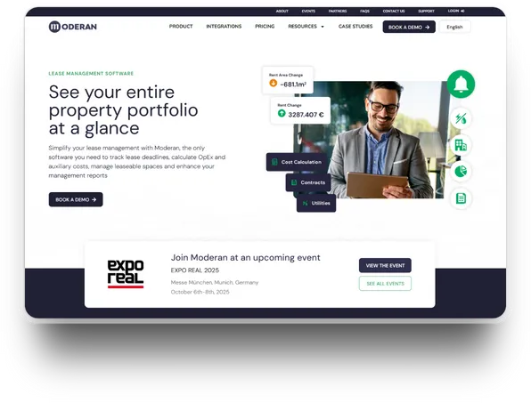 The redesigned Moderan website